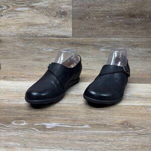 Dansko Black Leather Slip On Loafer Women's Size 8